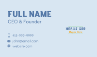 Playful Summer Wordmark Business Card Image Preview