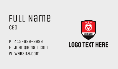 Soccer Club Emblem  Business Card
