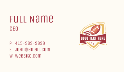 American Football Shield Business Card Image Preview