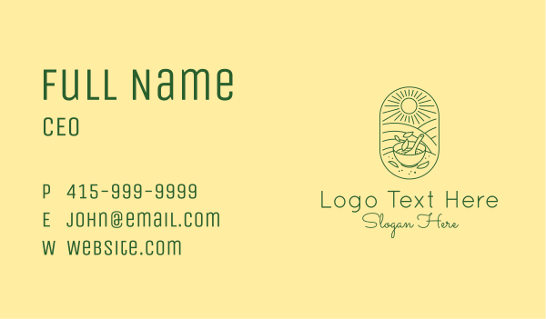Sunny Salad Field Business Card Design Image Preview