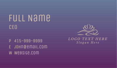 Lotus Massage Self Care Business Card Image Preview