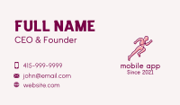 Monoline Running Athlete Business Card Image Preview