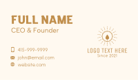 Sunburst Candle Flame Decor Business Card Image Preview