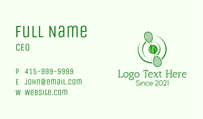 Tennis Racket Ball  Business Card Image Preview