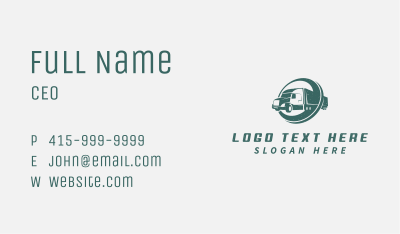 Cargo Logistics Trucking Business Card Image Preview