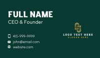 Luxury Real Estate Letter C & J Business Card Design