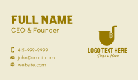 Simple Brass Saxophone   Business Card Image Preview