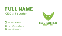 Green Fox Face Business Card Image Preview