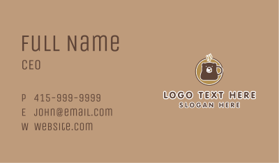 Bear Cafeteria Coffee  Business Card Image Preview