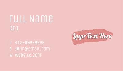 Beauty Cosmetics Wordmark Business Card Image Preview