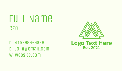 Green Triangle Company Business Card Image Preview