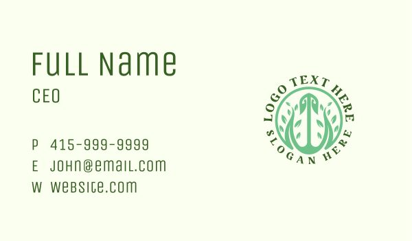 Shovel Plant Gardening Business Card Design Image Preview