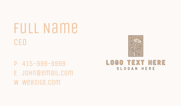 Spiritual Mushroom Fungus Business Card Design Image Preview