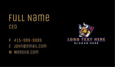 Bull Gaming Horn Business Card Image Preview