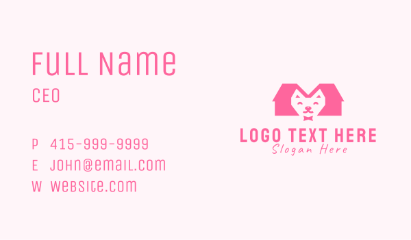 Pink Kitten Pet Shop Business Card Design Image Preview