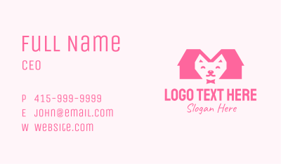 Pink Kitten Pet Shop Business Card