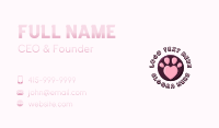 Pet Paw Heart Business Card Design