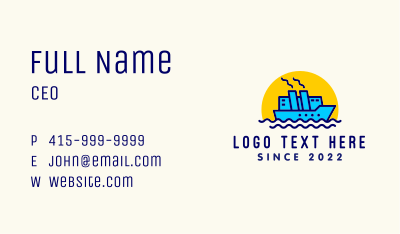 Cargo Ship Travel Business Card Image Preview