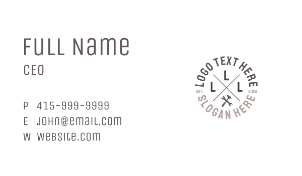 Repair Handyman Lettermark Business Card Design Image Preview