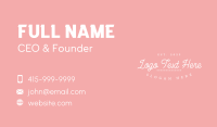 Girly Pastel Shop Wordmark Business Card Image Preview