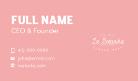 Girly Pastel Shop Wordmark Business Card Image Preview