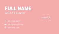 Girly Pastel Shop Wordmark Business Card Image Preview