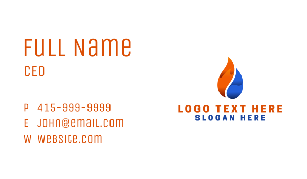 Hot Cold Thermal Business Card Design Image Preview