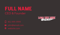 Horror Business Wordmark Business Card Design