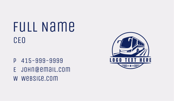Tourism Bus Vehicle Business Card Design Image Preview