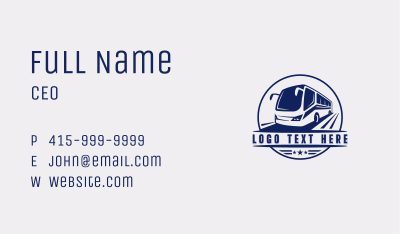 Tourism Bus Vehicle Business Card Image Preview
