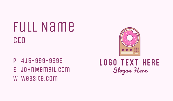 Pastry Donut Machine Business Card Design Image Preview