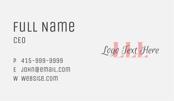 Pastel Beauty Lettermark Business Card Design Image Preview