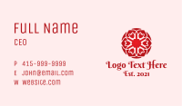 Symmetrical Tulip Badge  Business Card Image Preview