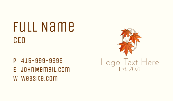 Dry Leaves Design  Business Card Design Image Preview