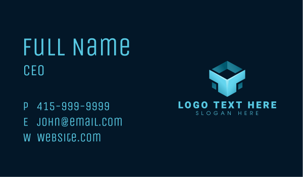 Digital Cube Software Business Card Design Image Preview