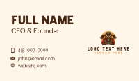 Lumberjack Beaver Axe Business Card Design