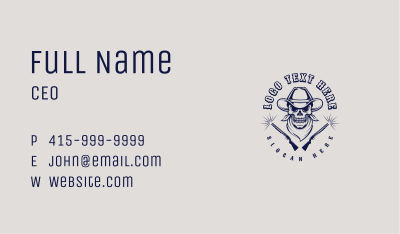 Cowboy Skull Gaming Business Card Image Preview