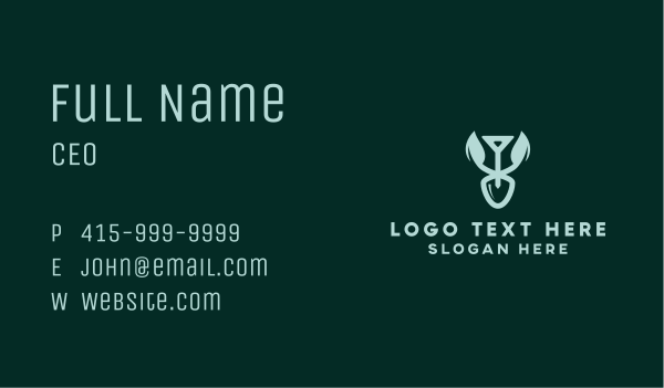 Garden Shovel Landscaping Business Card Design Image Preview