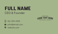 Hipster Apparel Wordmark Business Card Image Preview