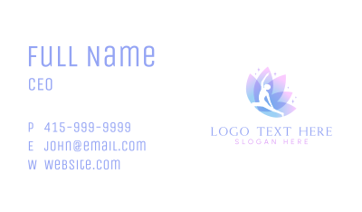 Lotus Yoga Wellness Business Card Image Preview