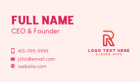 Gradient Monoline Letter R Business Card Design