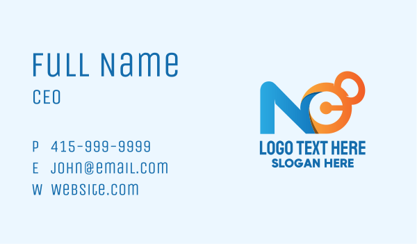 N & C Kettlebell Business Card Design Image Preview