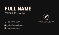 Creative Feather Quill Pen Business Card Design