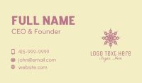 Purple Intricate Snowflake Decor Business Card Image Preview