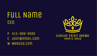 Royal Crown Monarchy  Business Card Image Preview