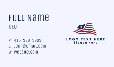 Liberian Country Flag Business Card