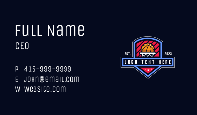 Basketball Sports Tournament Business Card Image Preview