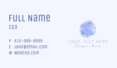Blue Aesthetician Beauty  Business Card Image Preview