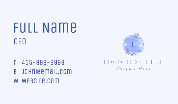 Blue Aesthetician Beauty  Business Card Design Image Preview