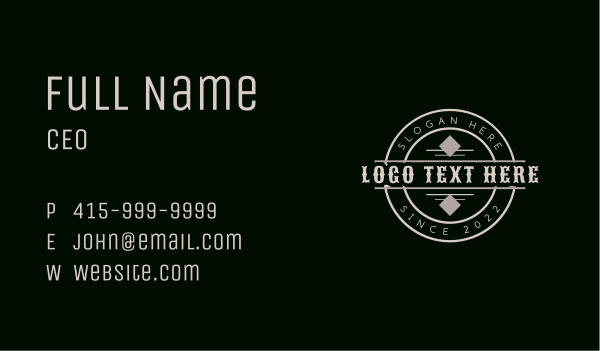 Classic Vintage Brand Business Card Design Image Preview